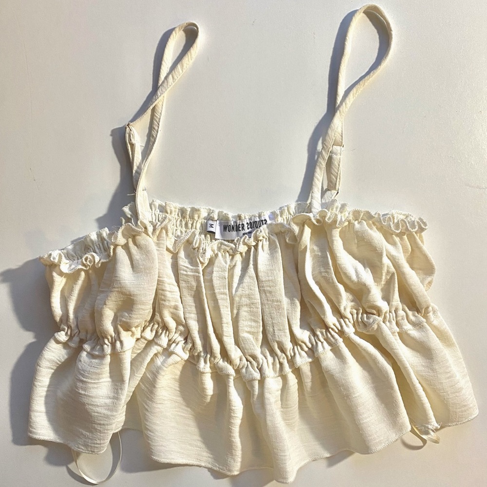 WONDER STUDIOS tank top in cream Medium